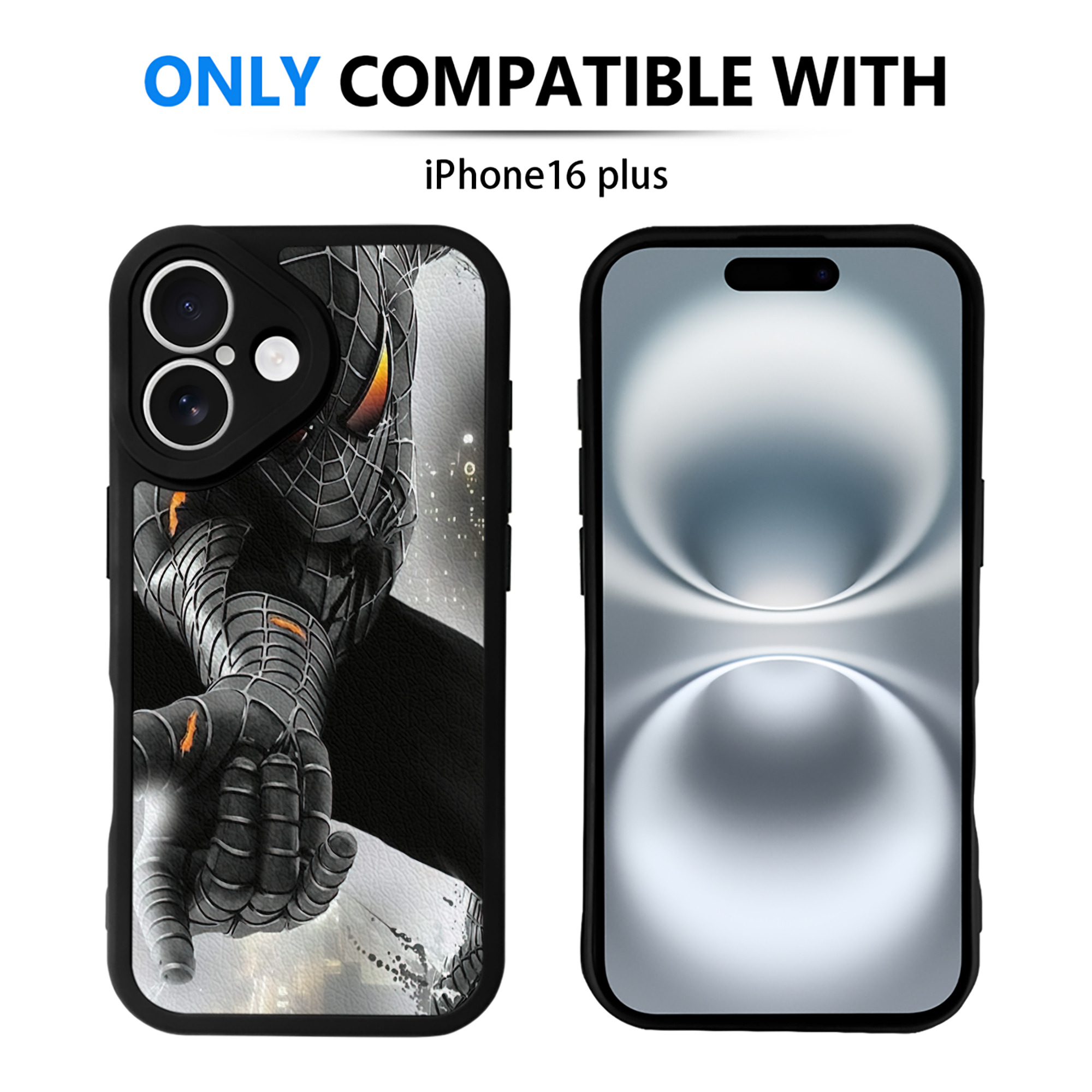 Spider Man スパイダーマン 【iPhone 16シリーズ対応】シリコンスマホケース（レザー調） 材質：シリコン